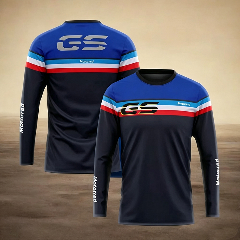 Men'S Fashion T Shirts - T-shirt à manches longues pour moto,