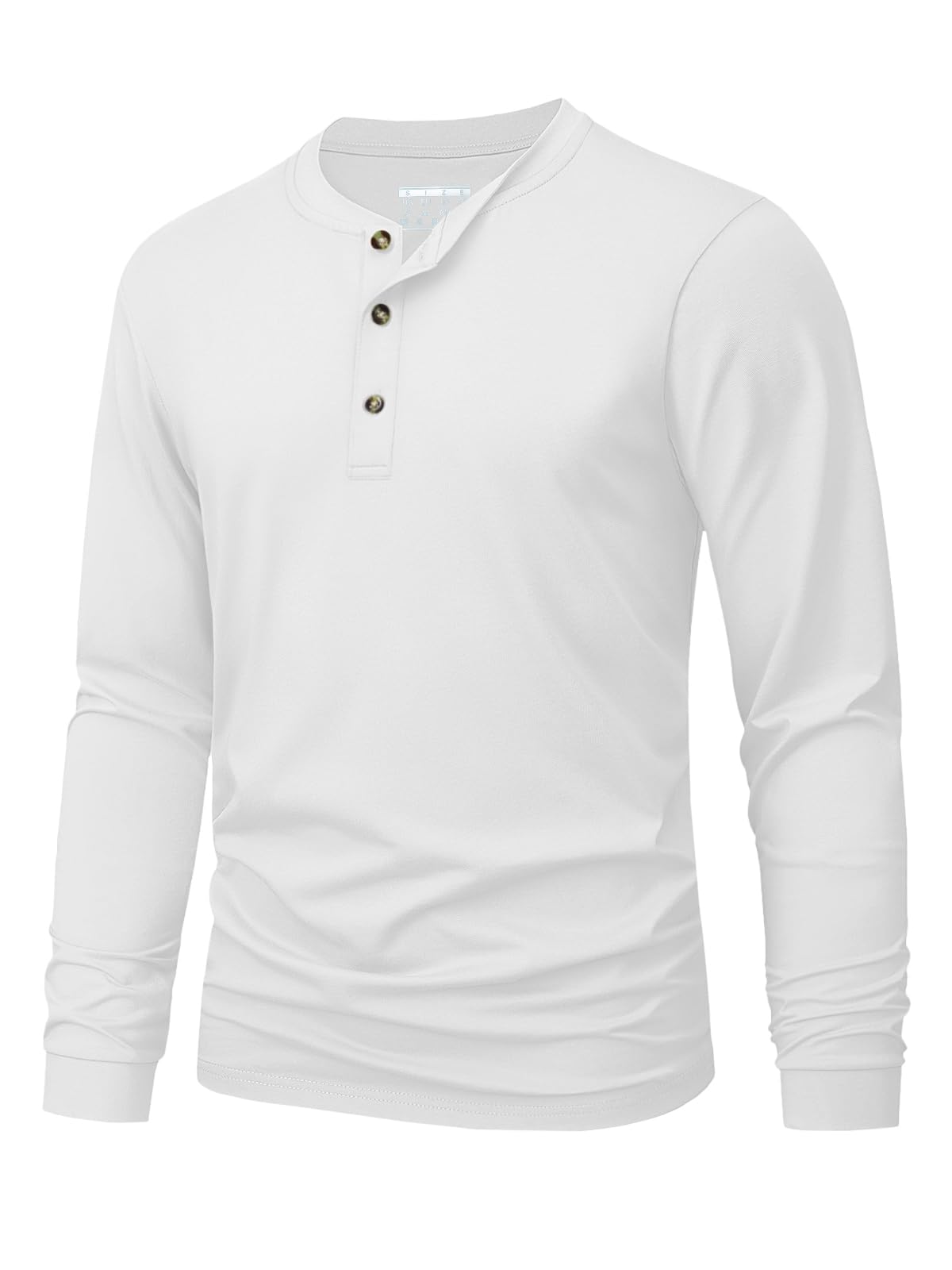 Mens Fashion Clothes - T-shirt Henley pour hommes, simple, couleur