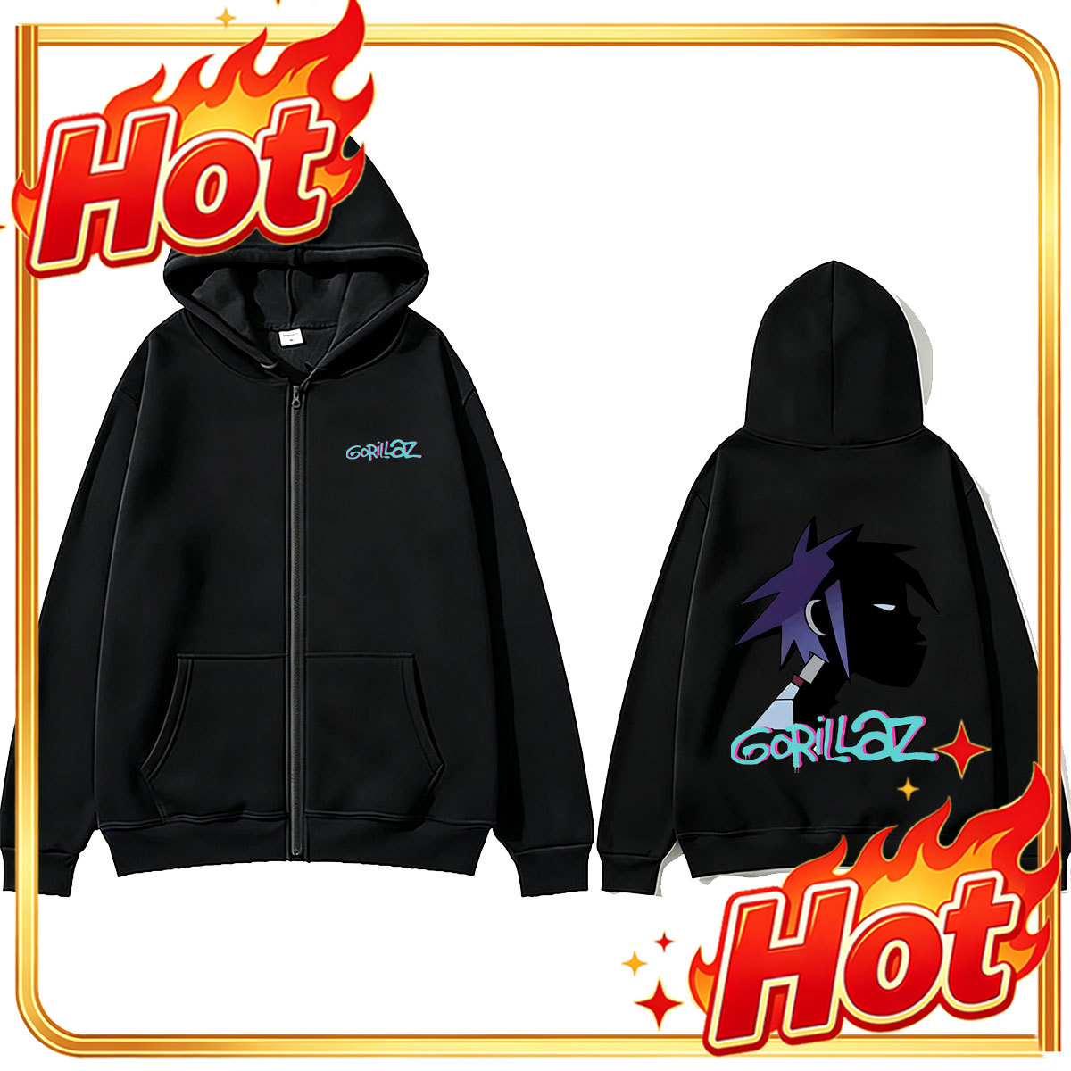 Sweat à capuche zippé avec mot - Mens Fashion Zip Up Hoodies avis et prix