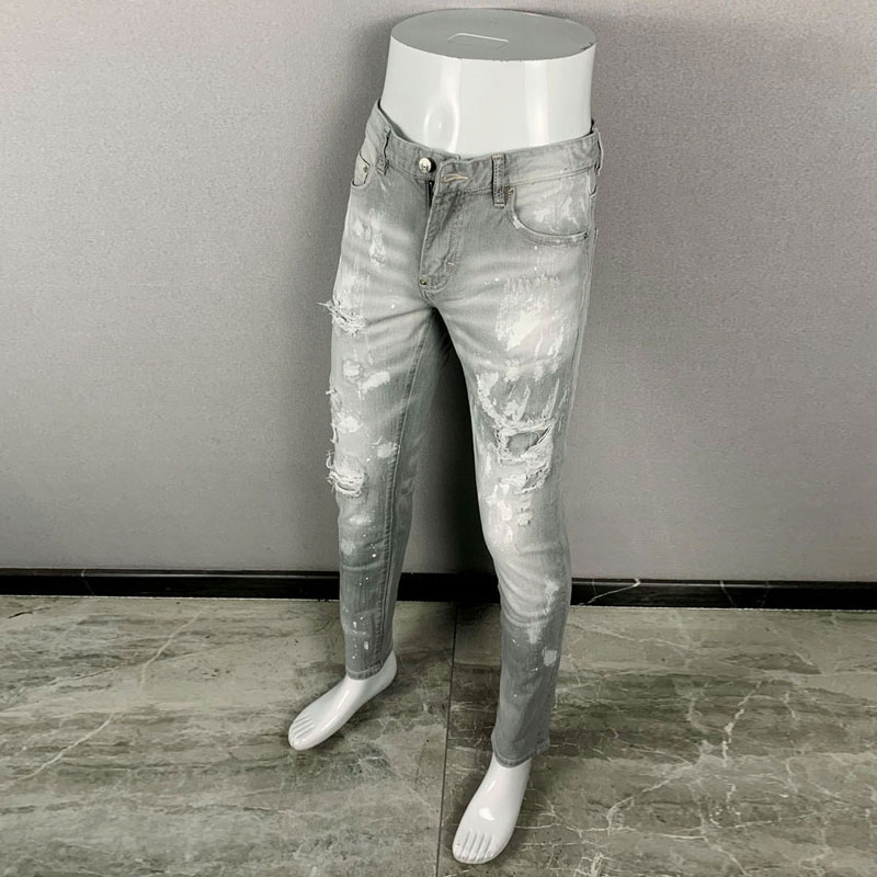 Nouveaux jeans pour hommes, à  - Men'S Fashion Grey Jeans avis et prix