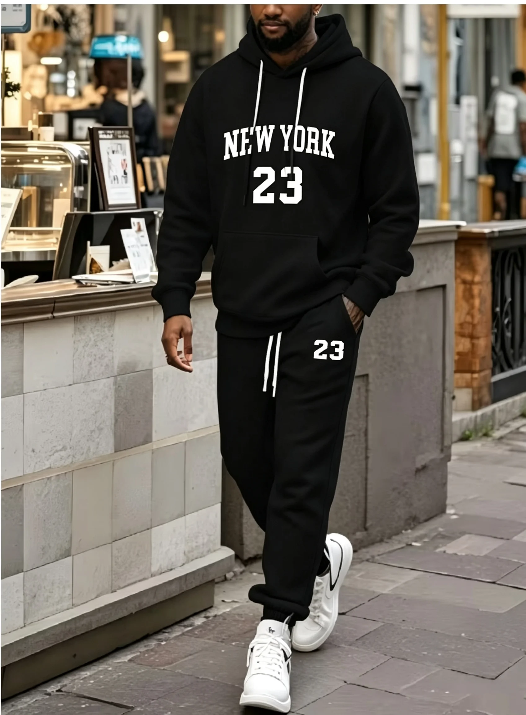 Sweat à capuche imprimé New Yo - Men'S Fashion New York avis et prix