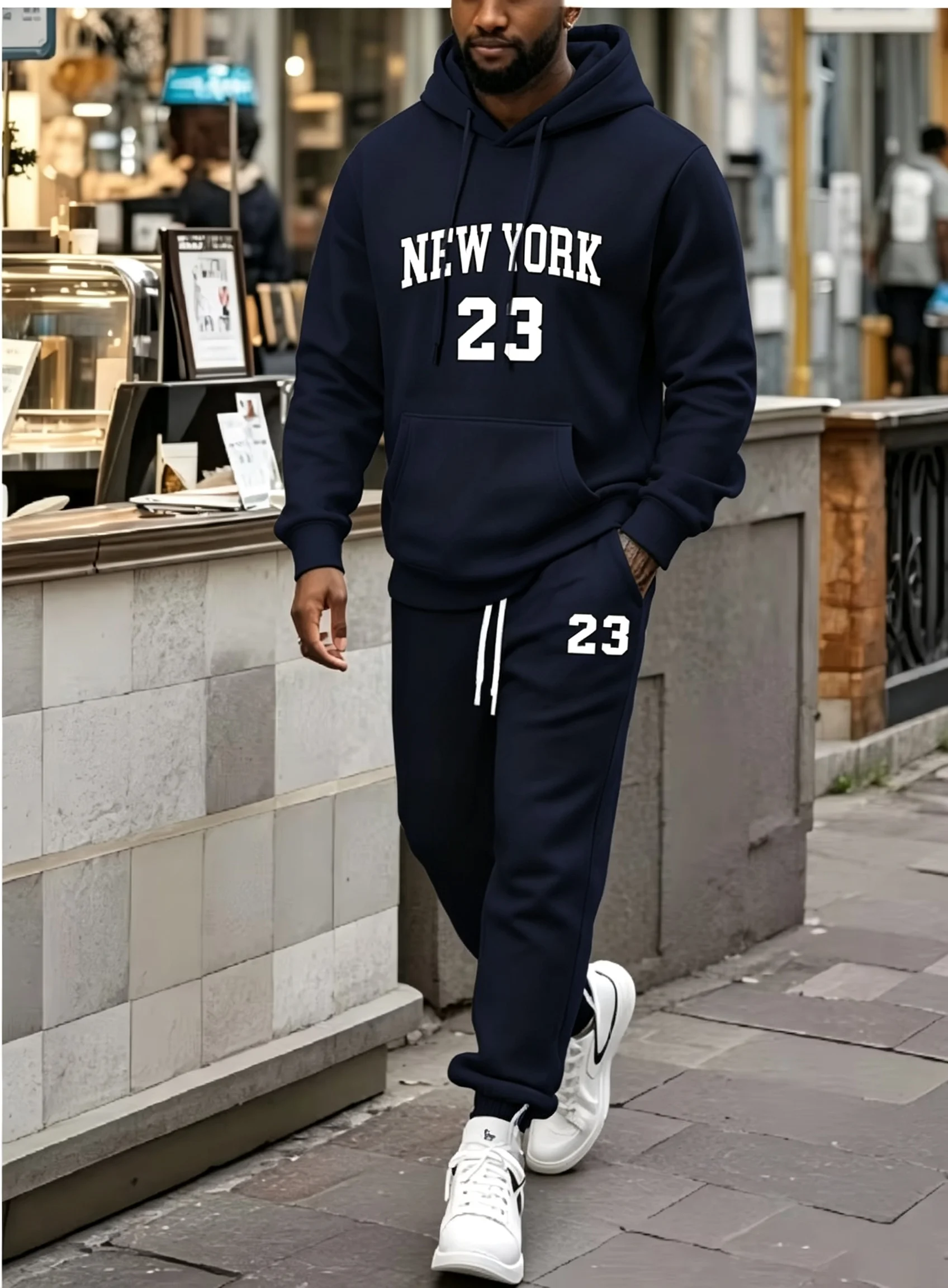 Sweat à capuche imprimé New Yo - Men'S Fashion New York avis et prix