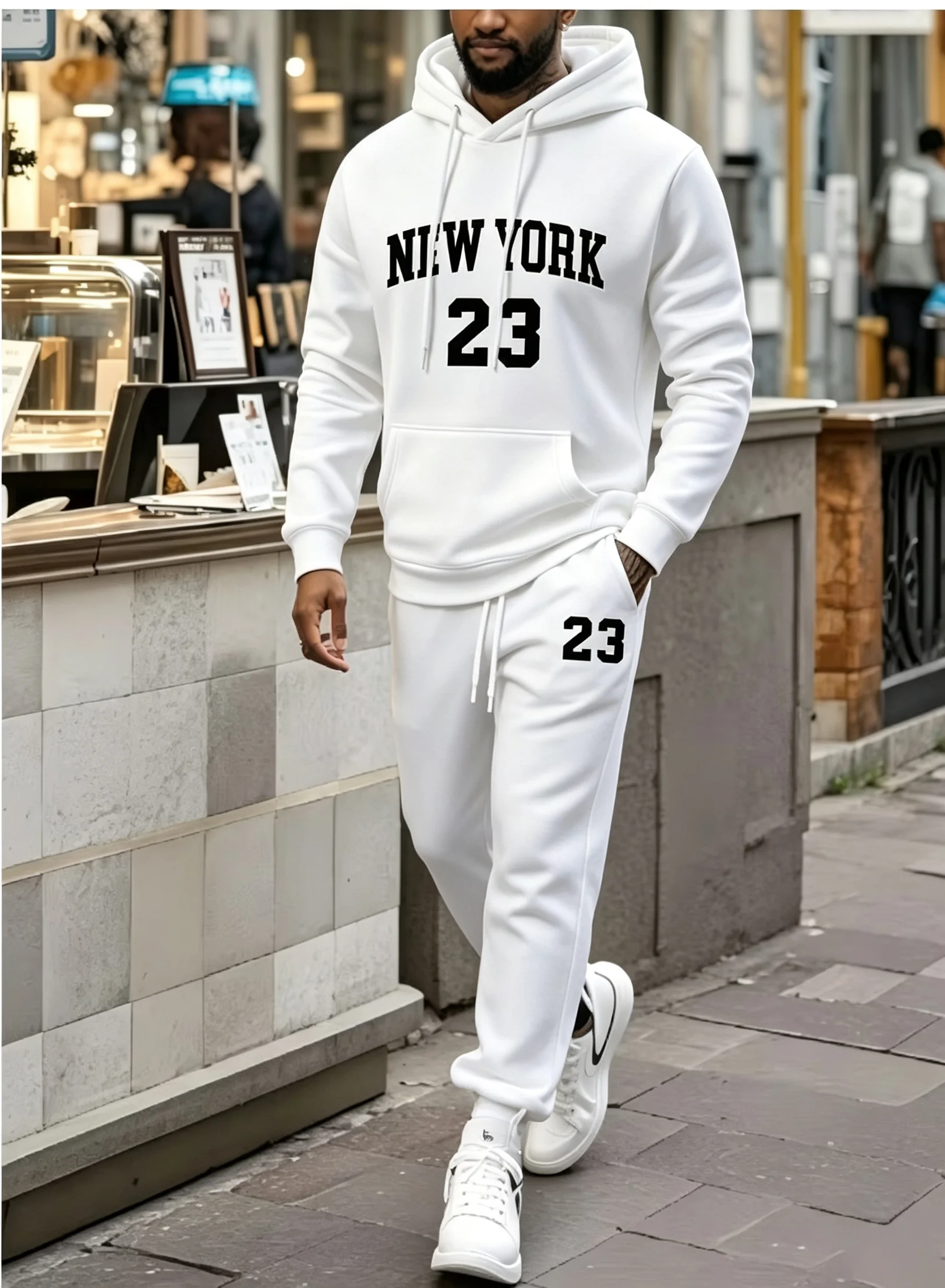 Sweat à capuche imprimé New Yo - Men'S Fashion New York avis et prix